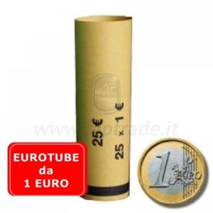 MINI TUBI PER MONETE: 1 EURO